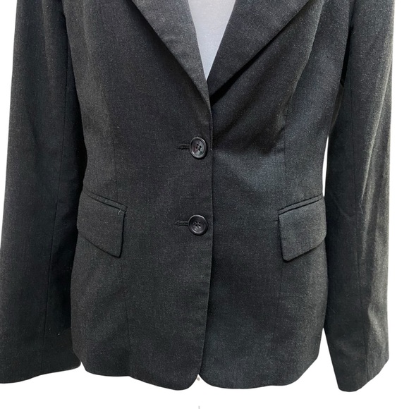 THE LIMITED Women’s Size 6 Charcoal Gray Tailored 2 button lined Blazer Jacket - Picture 2 of 10